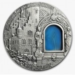 Niue Island SECRET OF LICHTENSTEIN $2 series CRYSTAL ART 2oz  Silver coin 2012